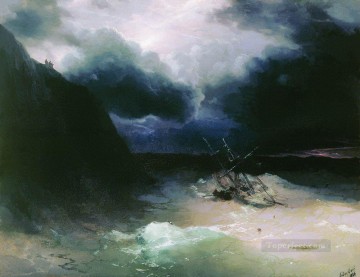 嵐の中の航海 1881 ロマンチックなイワン・アイヴァゾフスキー ロシア Oil Paintings